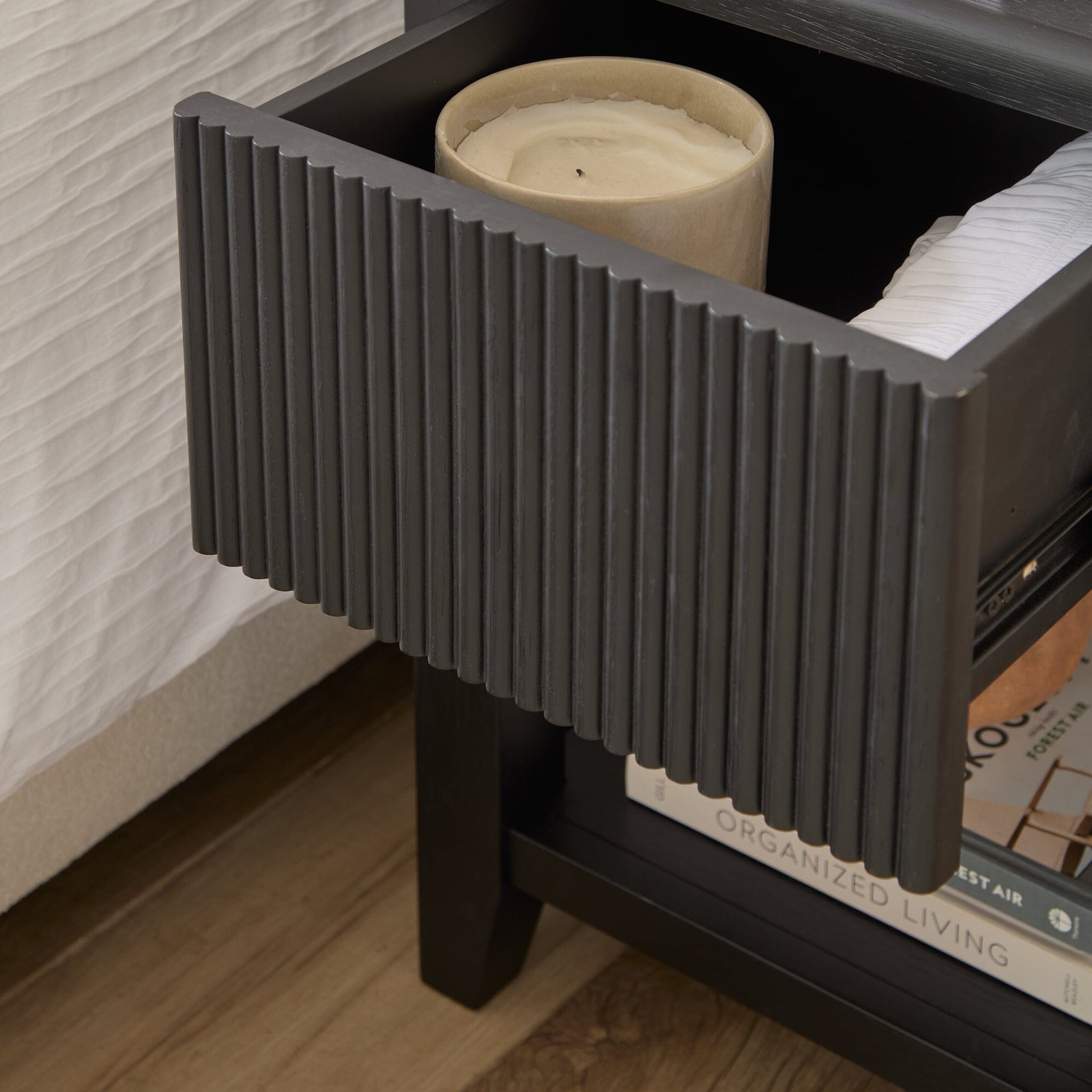 raleigh-black-oak-1-drawer-bedside-table - Image 2