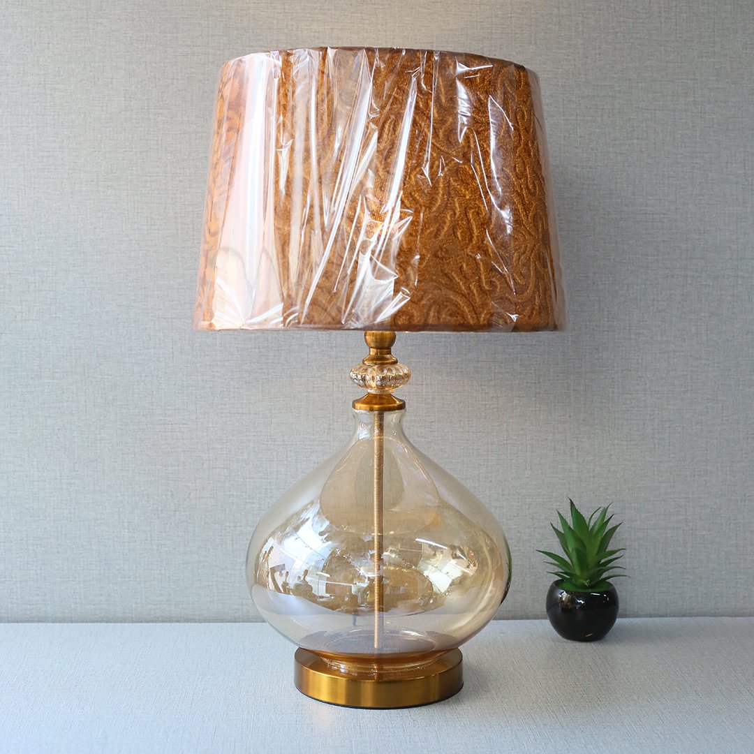 Contemporary Champagne Glass Table Lamp (Pair)