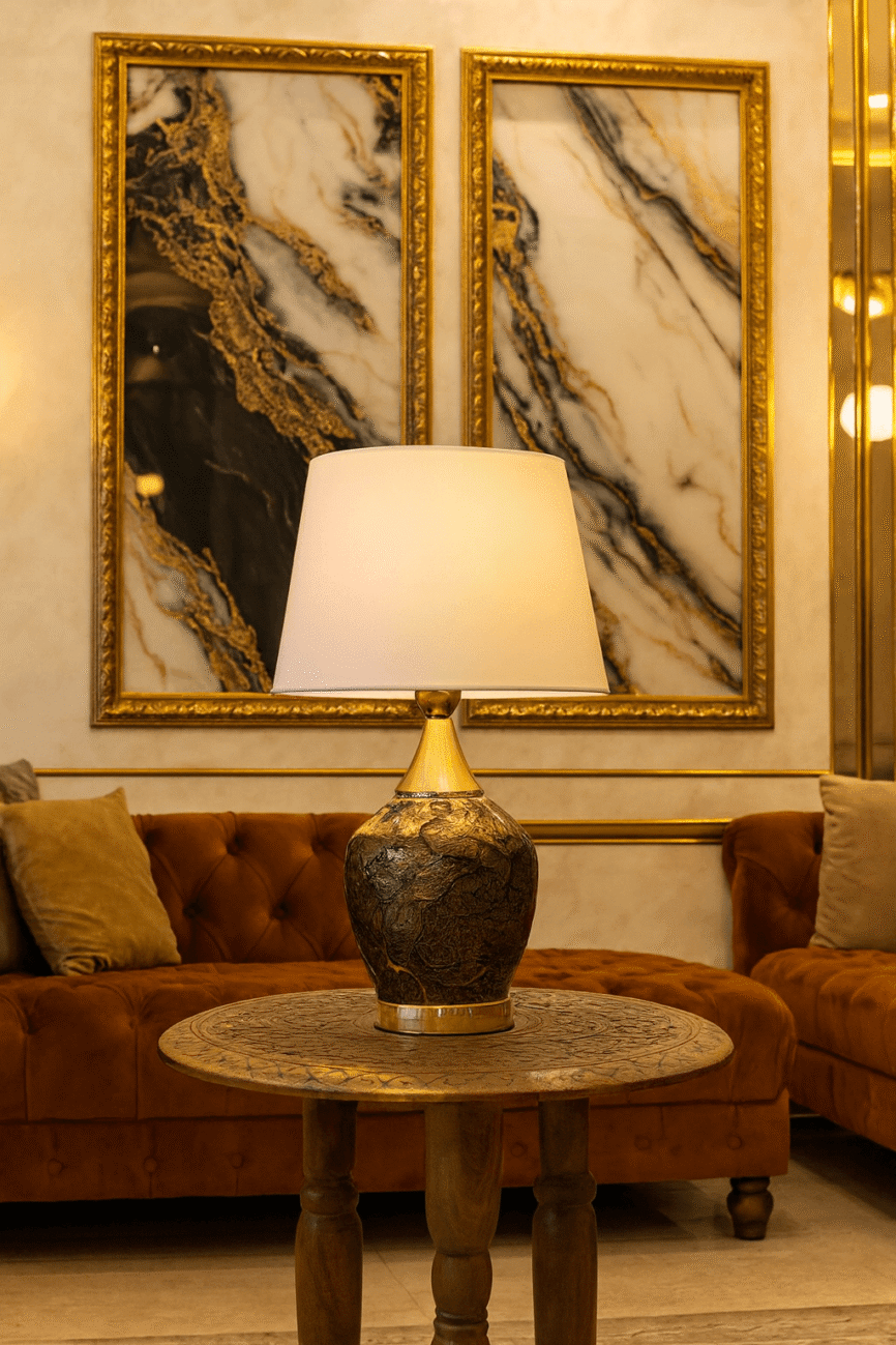 Obsidian Table Lamp (Pair)