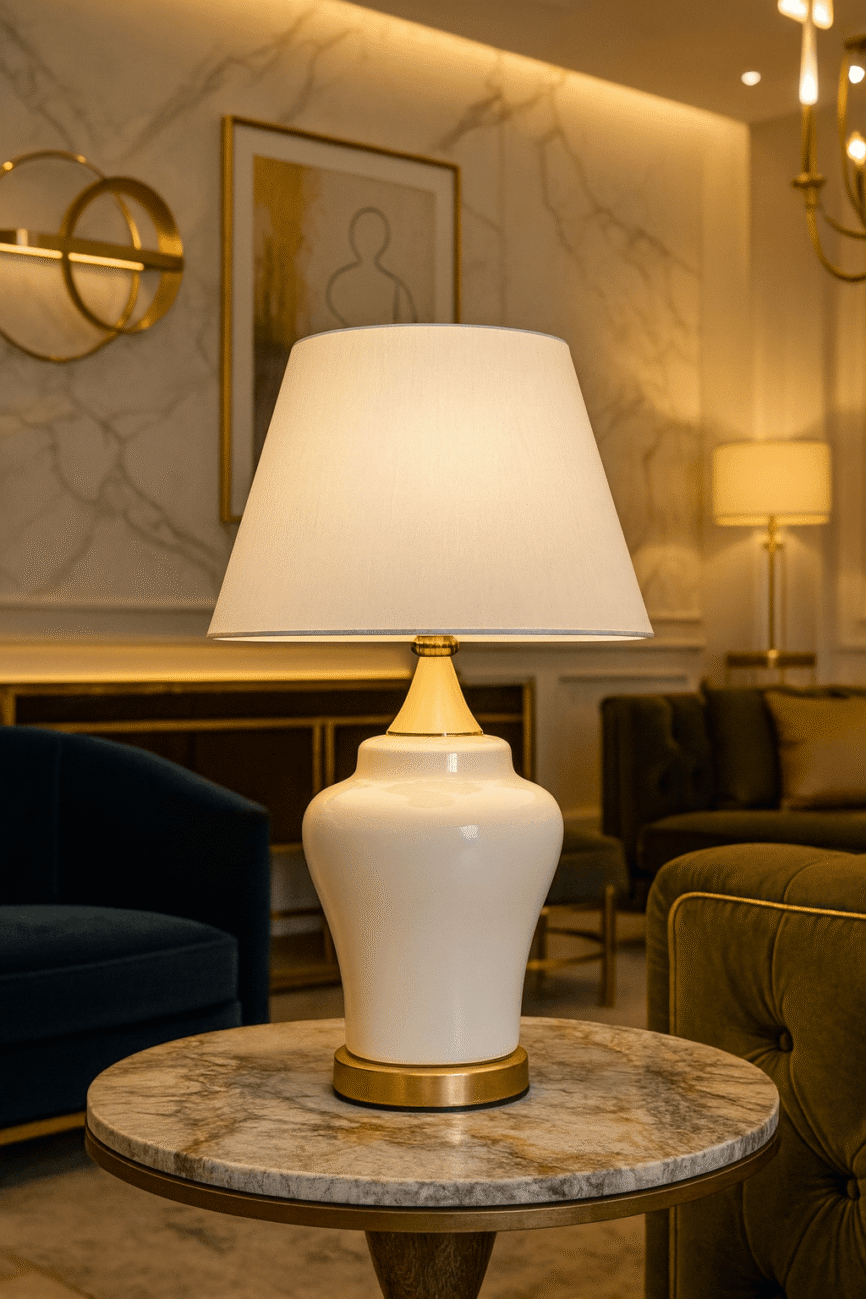 Luma White Table Lamp (Pair)