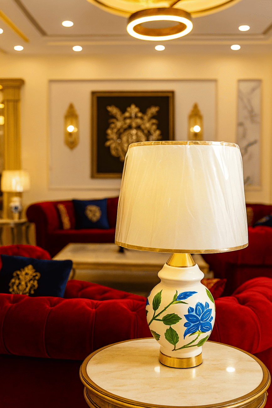 Blue Bloom Table Lamp (Pair)