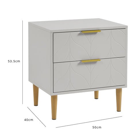 Gloria bedside table - grey