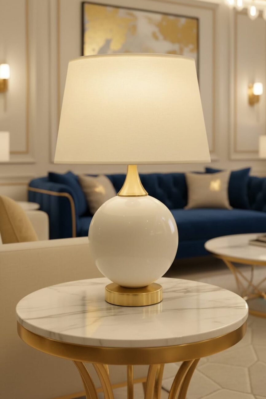 Opal Sphere Table Lamp (Pair)
