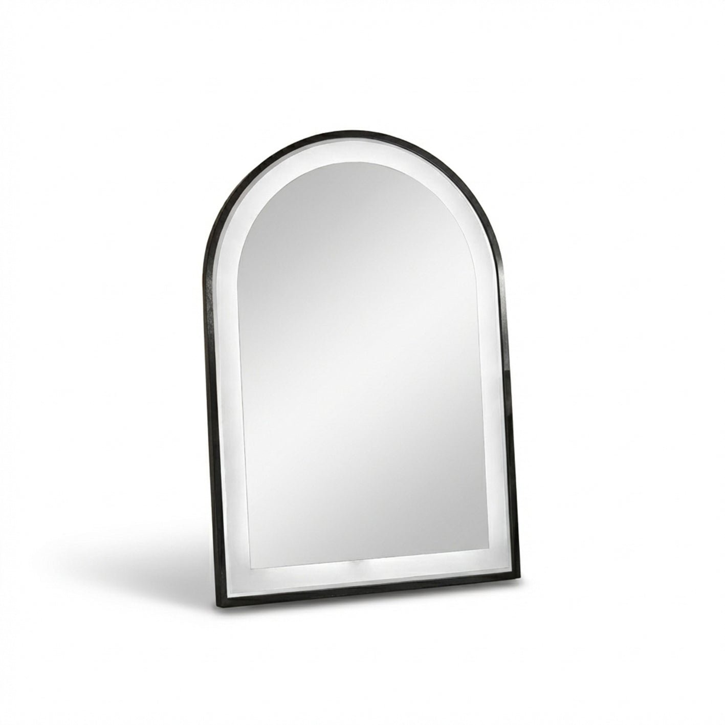 ingham-65x45cm-led-arch-bathroom-mirror-black - Image 9