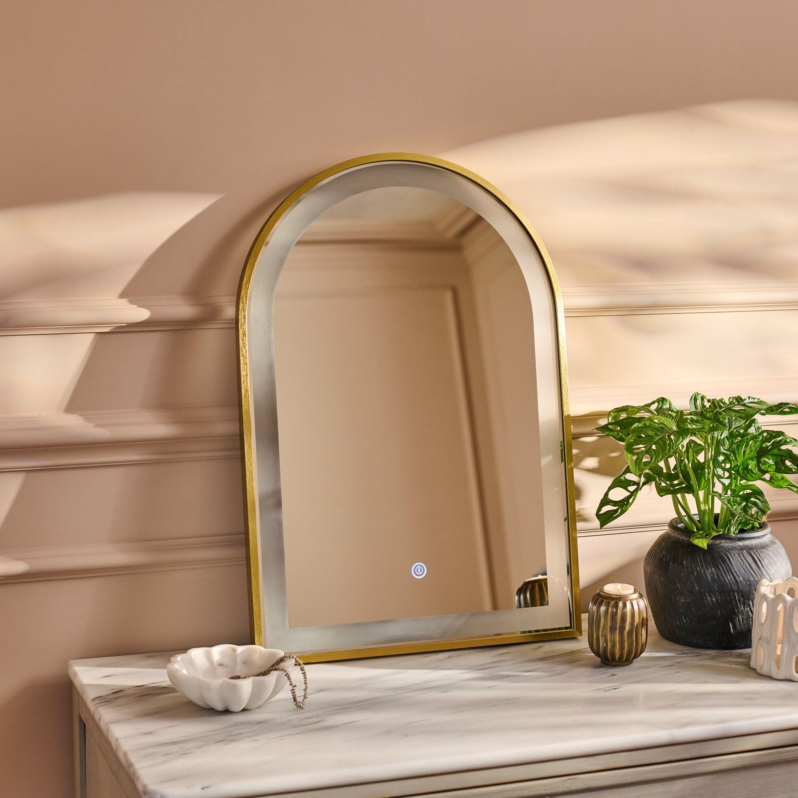 ingham-65x45cm-led-arch-bathroom-mirror-gold - Image 3
