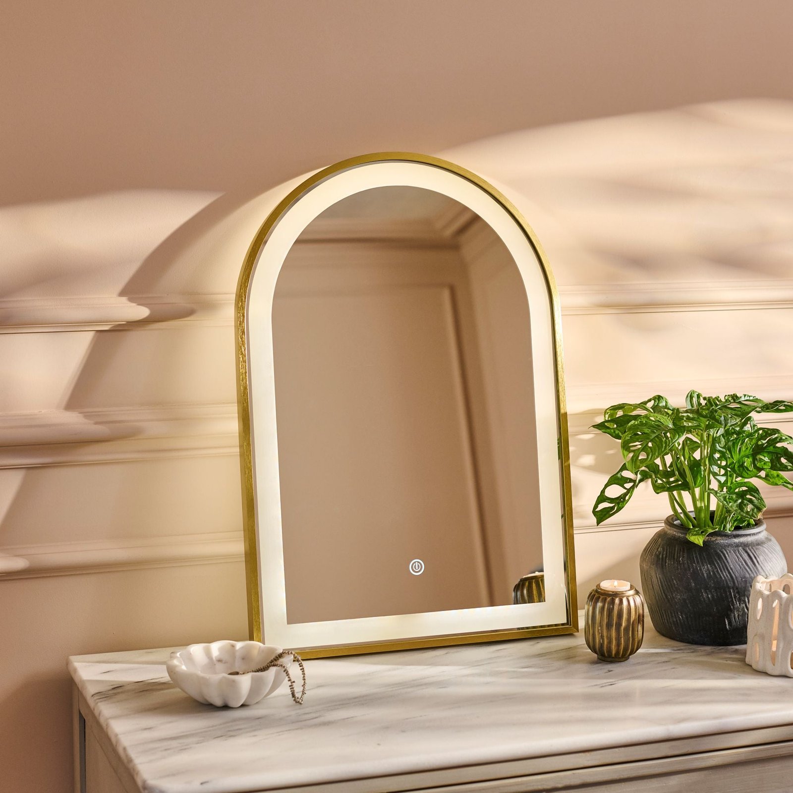 ingham-65x45cm-led-arch-bathroom-mirror-gold - Image 4