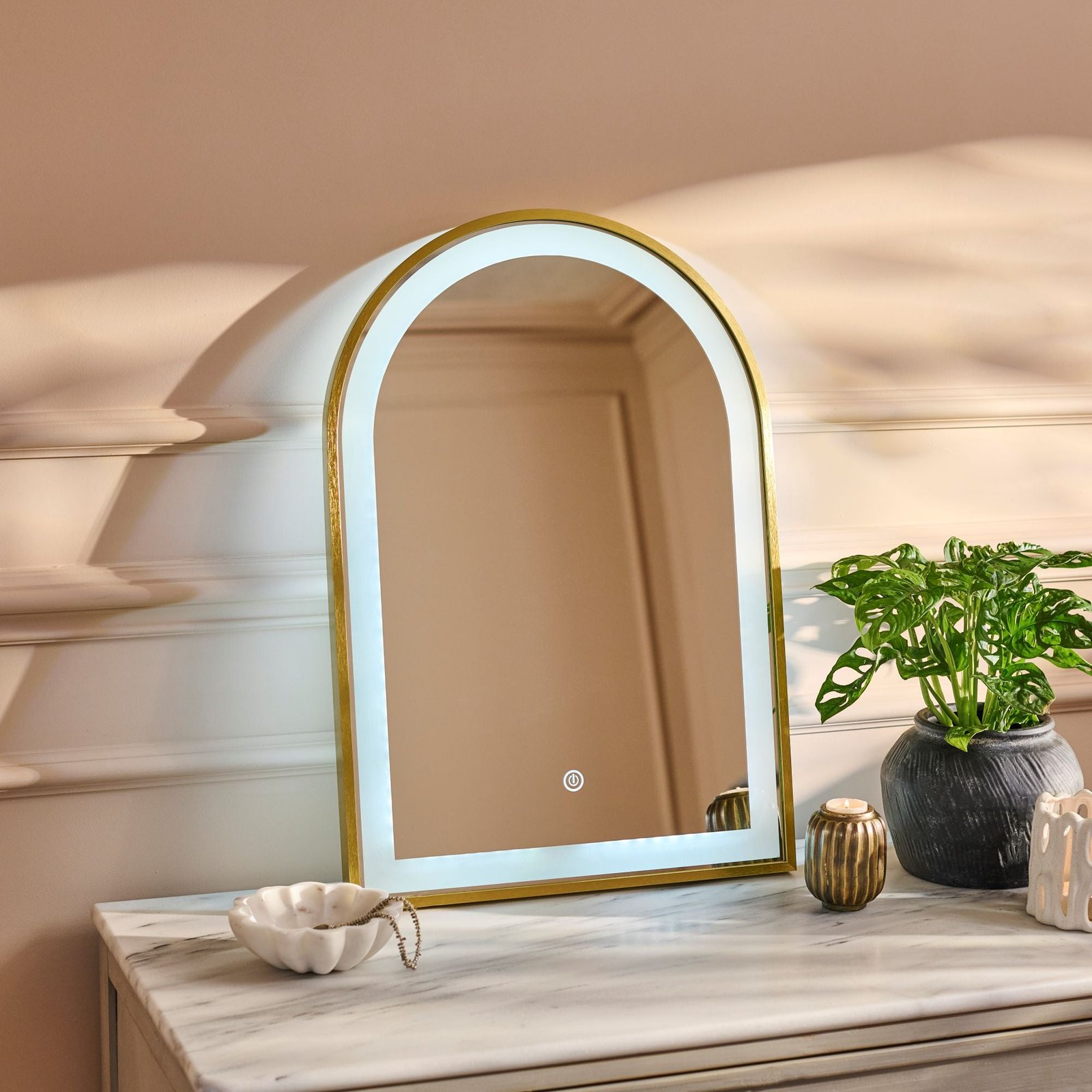 ingham-65x45cm-led-arch-bathroom-mirror-gold - Image 5