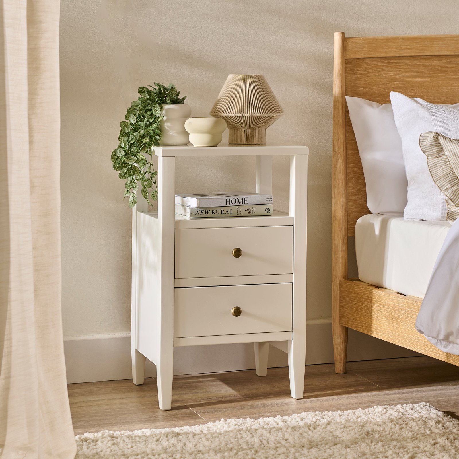 outlet-ivy-2-drawer-bedside-table-ivory-white - Image 2