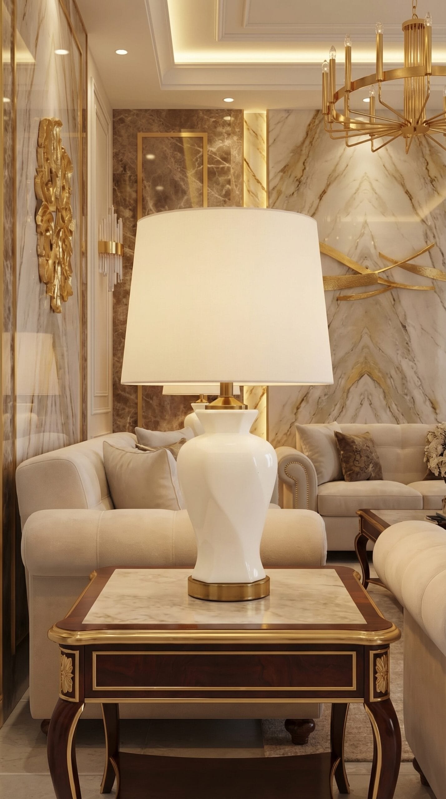 Twister White Table Lamp (Pair)