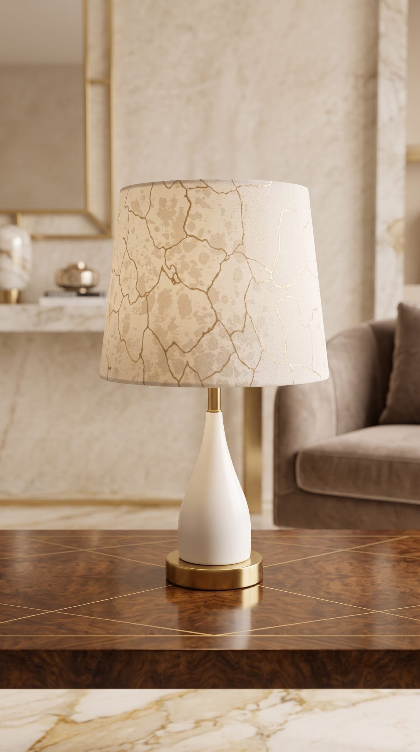 Ivory Marble Glow Lamp (Pair)