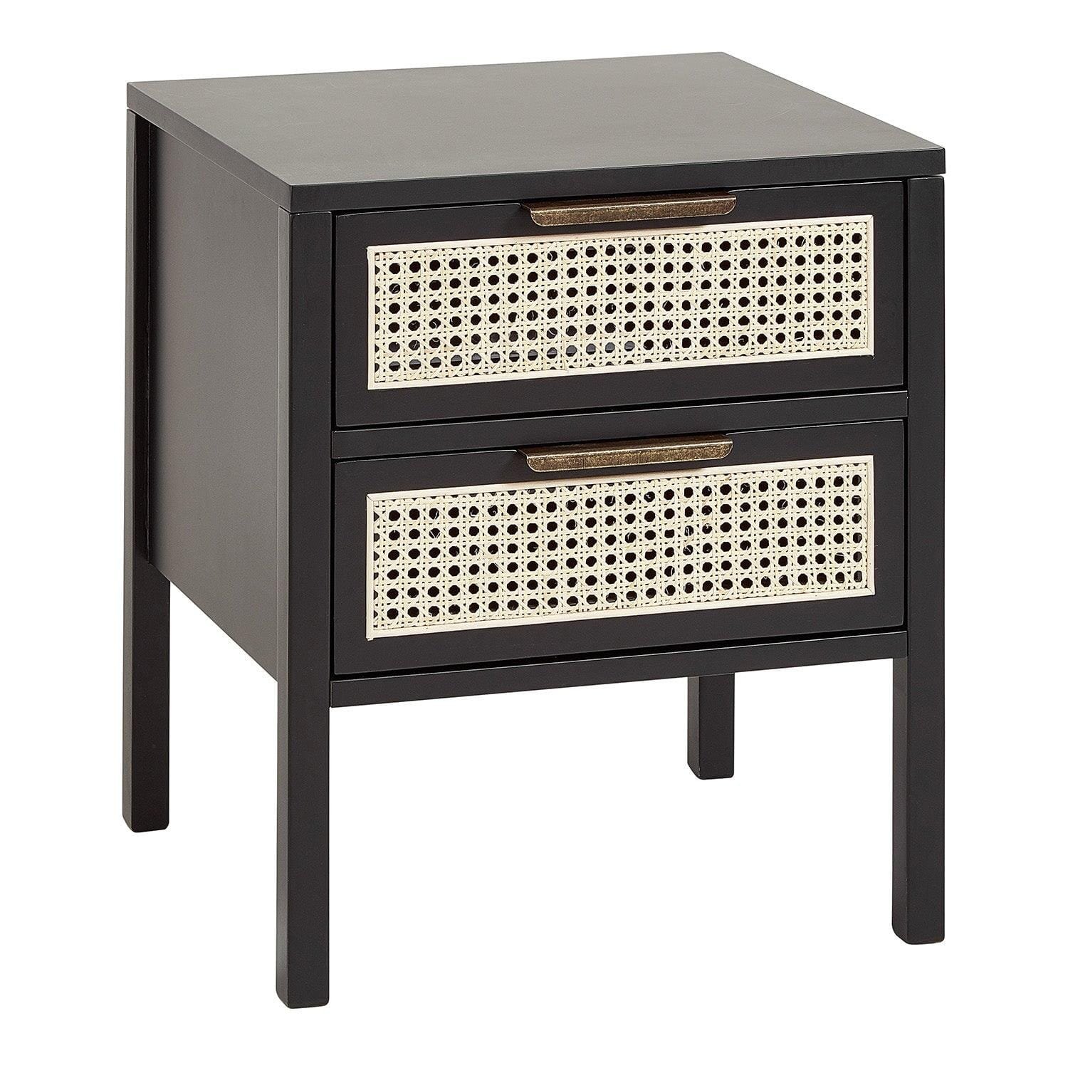 charlie-bedside-table-2-drawer-black-new - Image 3