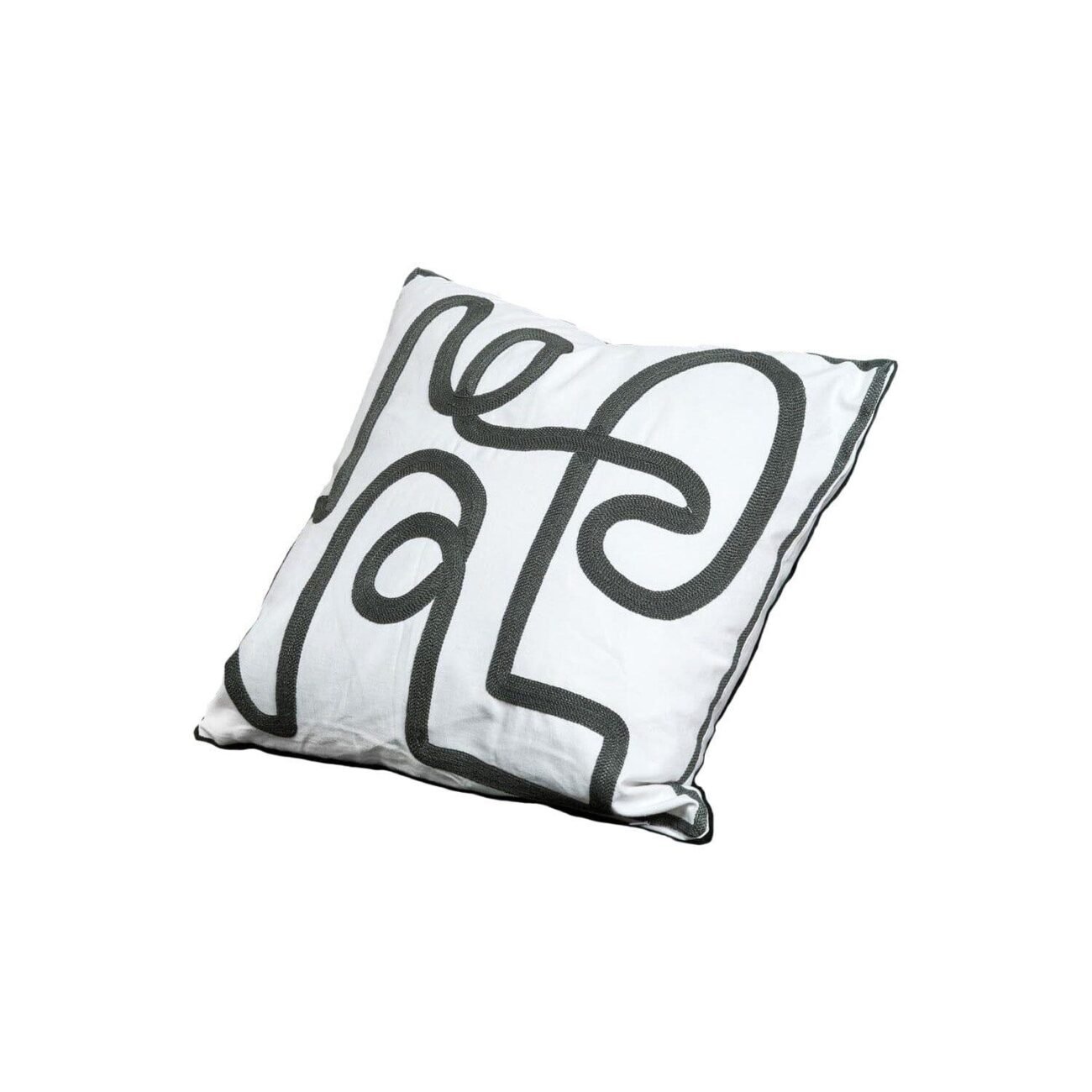 green-line-embroidered-cushion-cover - Image 2