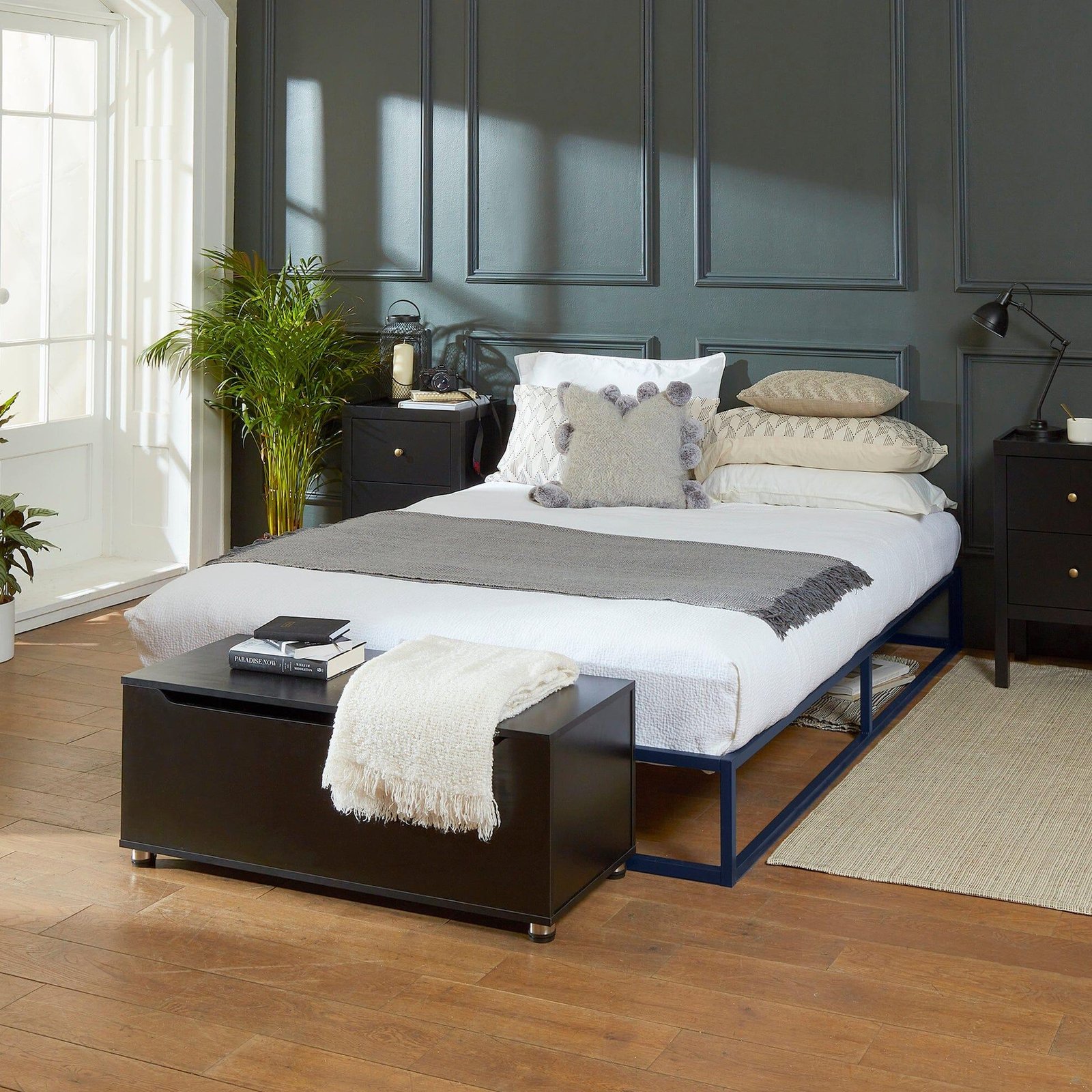 indy-double-platform-bed-blue-metal - Image 4