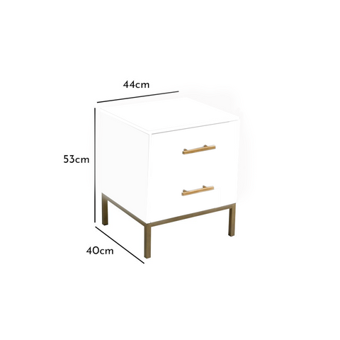 Marie Bedside Table - White