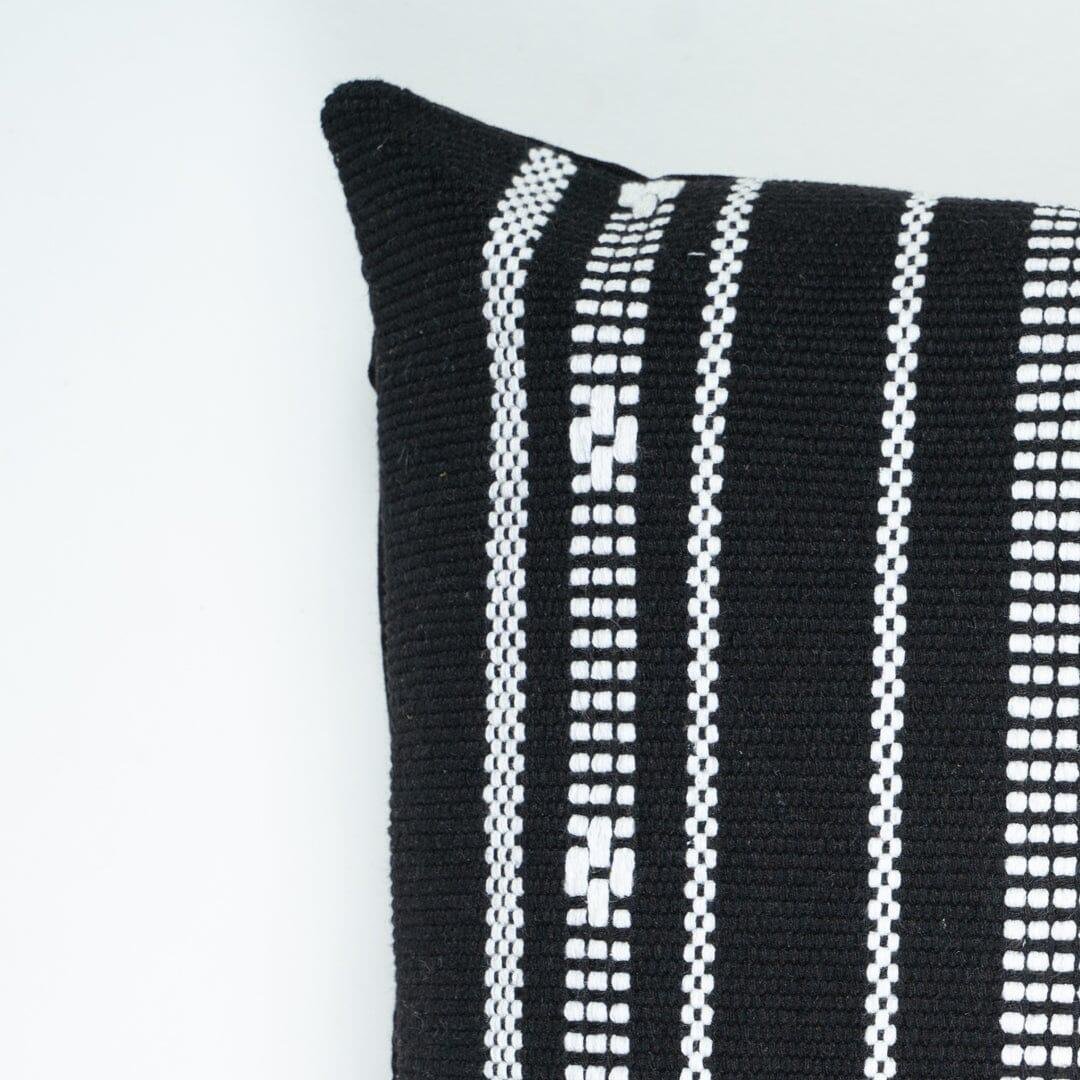 black-aztec-embroidered-cushion-cover - Image 3