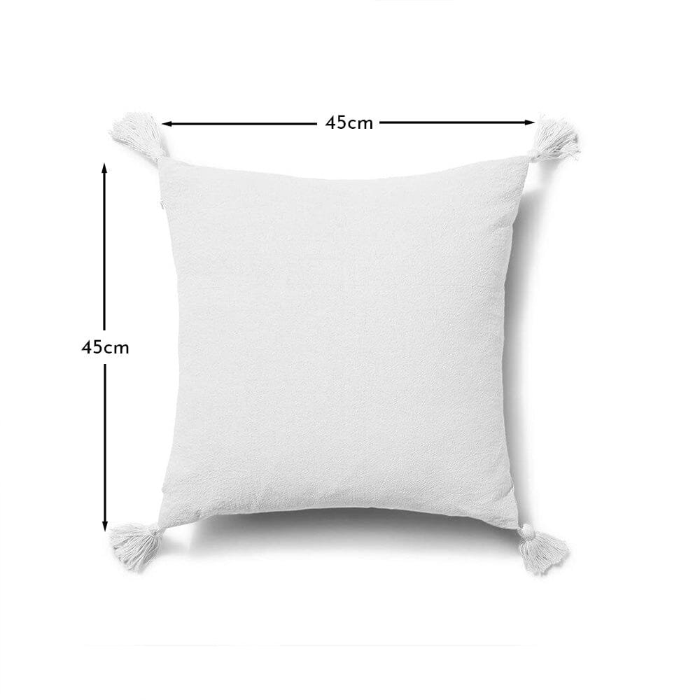 white-tassel-cushion-cover - Image 3