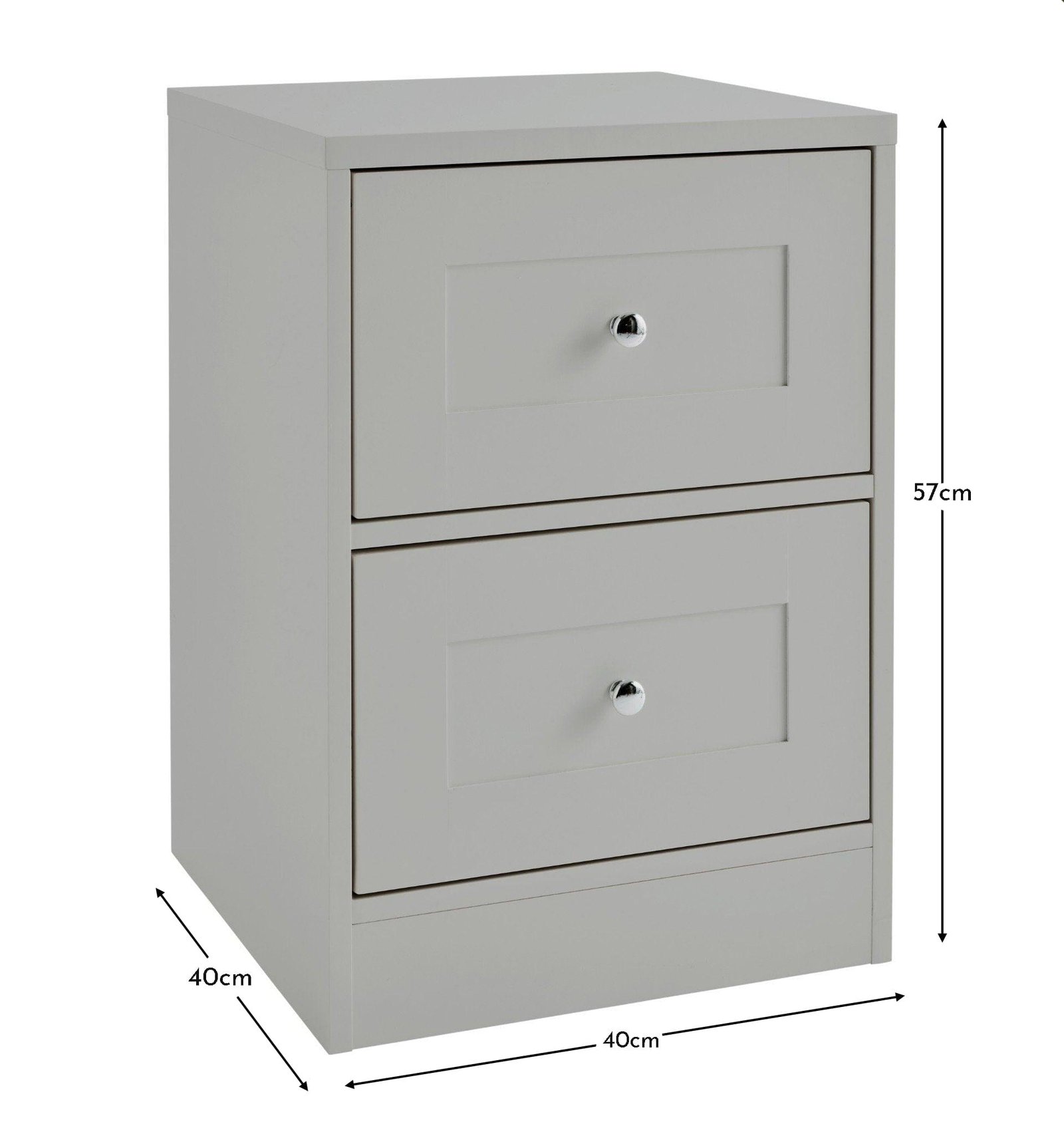 stevie-two-drawer-shaker-style-bedside-table-grey - Image 6